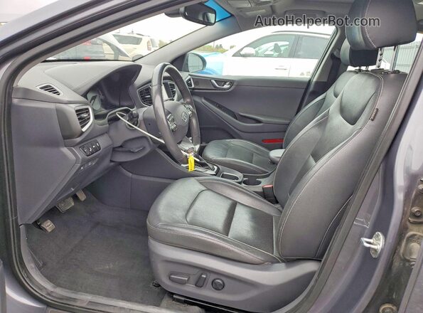 KMHC05LC9HU020408 2017 HYUNDAI IONIQ Gray Vista interior delantera