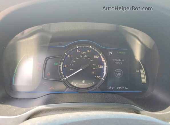 KMHC65LC0HU045602 2017 HYUNDAI IONIQ White Вид щитка приладів