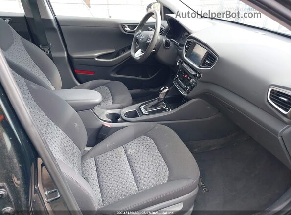 KMHC65LC0JU075768 2018 HYUNDAI IONIQ HYBRID Черный Вид салона спереди