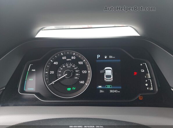 KMHC65LC0LU220522 2020 HYUNDAI IONIQ HYBRID Black Vista de los asientos traseros