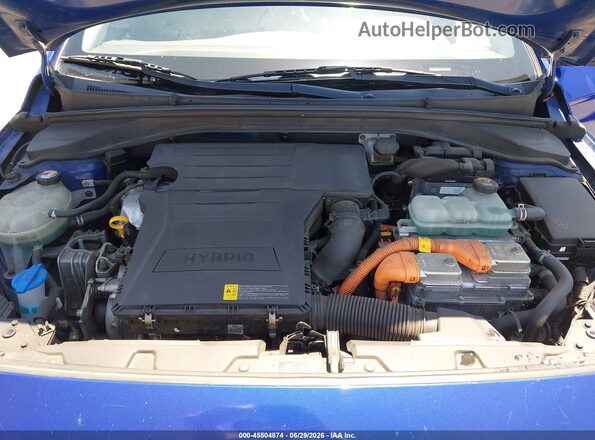 KMHC65LC1KU178876 2019 HYUNDAI IONIQ HYBRID Blue Widok z tyłu