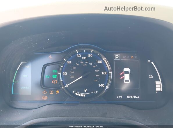 KMHC65LC3KU117593 2019 HYUNDAI IONIQ HYBRID Серый Вид задних сидений