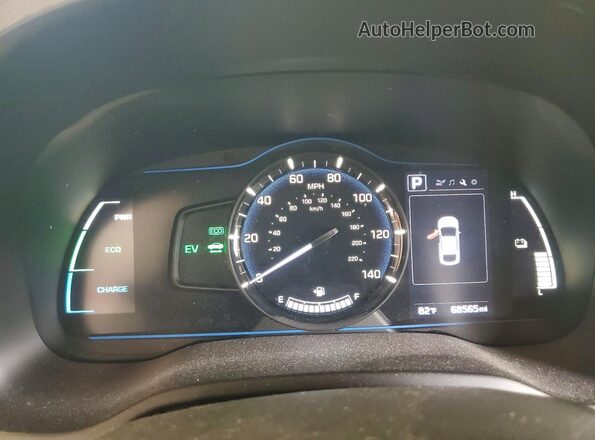 KMHC65LC3KU125306 2019 HYUNDAI IONIQ Gray Սարքավորումների վահանակի տեսք