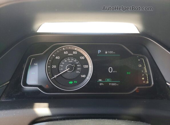 KMHC65LC3LU229361 2020 HYUNDAI IONIQ Белый Вид щитка приборов