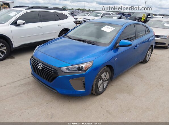 KMHC65LC4HU045554 2017 HYUNDAI IONIQ HYBRID Синий Передняя левая четверть