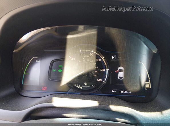 KMHC65LC4JU084568 2018 HYUNDAI IONIQ HYBRID Blue Հետևի նստատեղերի տեսք
