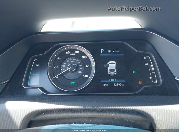KMHC65LC4LU240157 2020 HYUNDAI IONIQ HYBRID Blue Vista de los asientos traseros