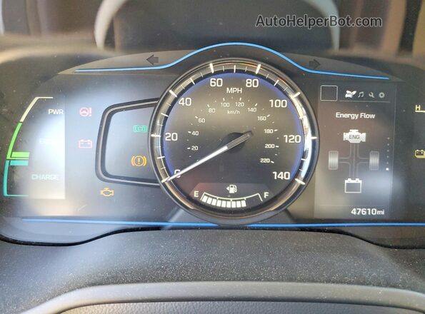 KMHC65LC5HU022364 2017 HYUNDAI IONIQ Silver Вид щитка приладів