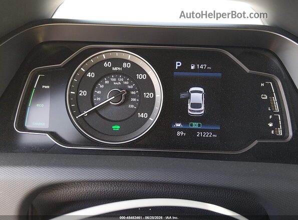 KMHC65LC5LU215588 2020 HYUNDAI IONIQ HYBRID Silver უკანა სავარძლების ხედი