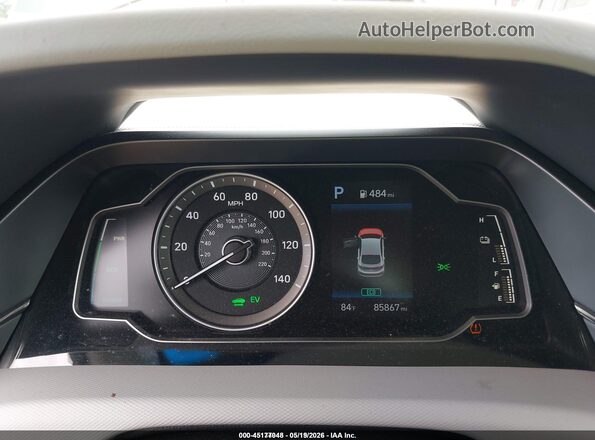KMHC65LC5LU220614 2020 HYUNDAI IONIQ HYBRID Gray უკანა სავარძლების ხედი