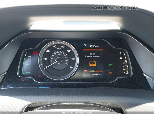 KMHC65LC6LU231105 2020 HYUNDAI IONIQ HYBRID White უკანა სავარძლების ხედი