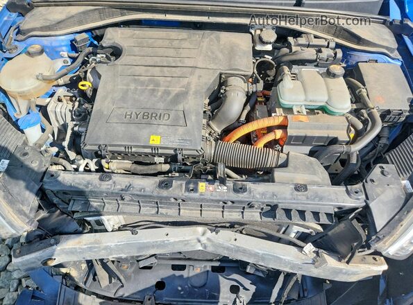 KMHC65LC7HU056645 2017 HYUNDAI IONIQ Blue Widok wnętrza z tyłu