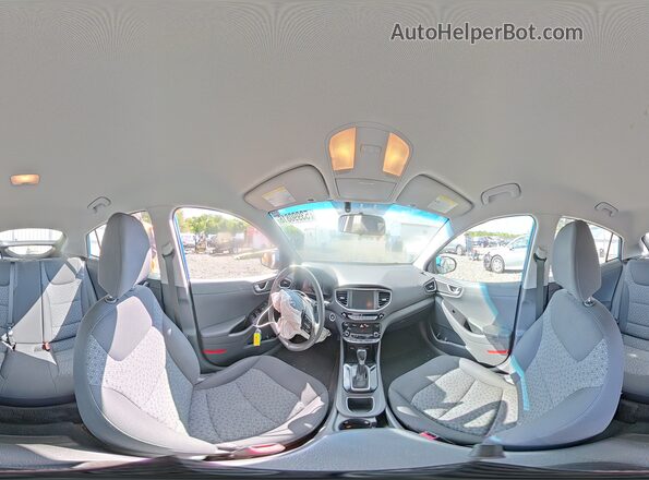 KMHC65LC7HU056645 2017 HYUNDAI IONIQ Blue Widok naklejki z numerem VIN