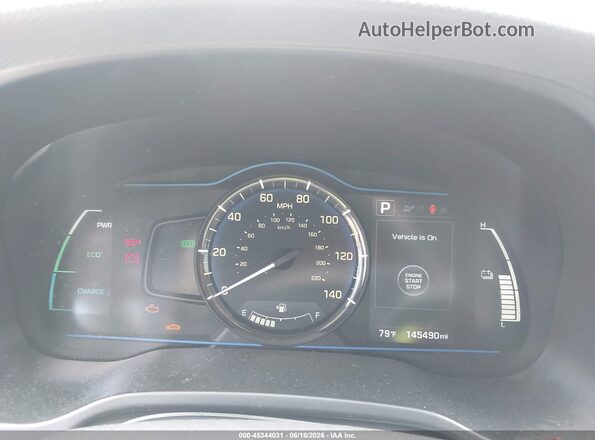 KMHC65LC7HU057262 2017 HYUNDAI IONIQ Белый Вид задних сидений