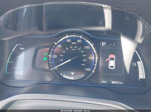 KMHC65LC7JU075671 2018 HYUNDAI IONIQ HYBRID Black Vista de los asientos traseros