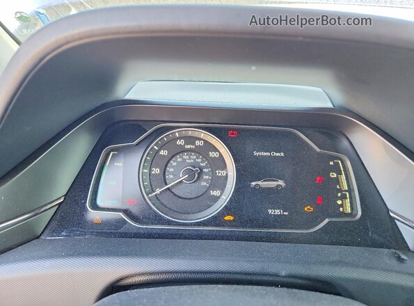 KMHC65LC8LU212765 2020 HYUNDAI IONIQ Blue Instrument cluster view