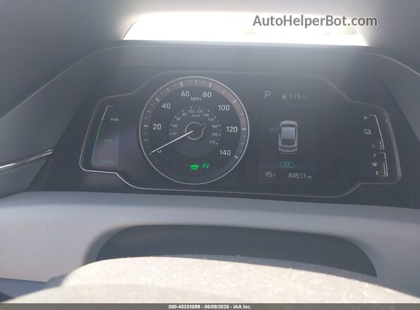 KMHC65LC8LU218064 2020 HYUNDAI IONIQ HYBRID White უკანა სავარძლების ხედი