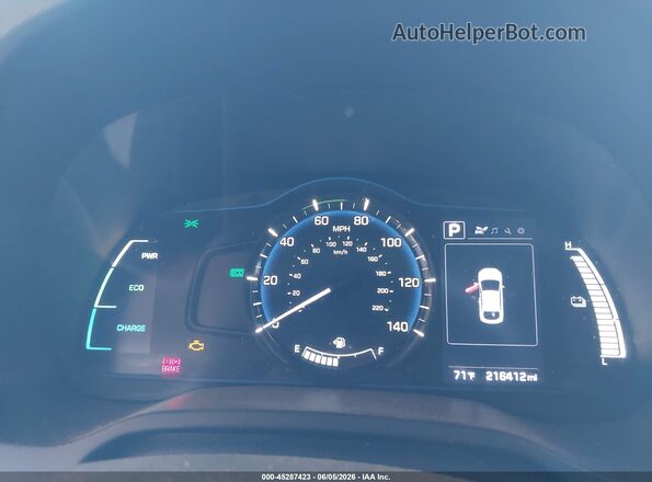 KMHC65LC9KU145222 2019 HYUNDAI IONIQ HYBRID White Widok tylnych siedzeń