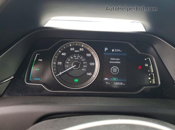 KMHC65LCXLU231303 2020 HYUNDAI IONIQ Black ხელსაწყოთა პანელის ხედი