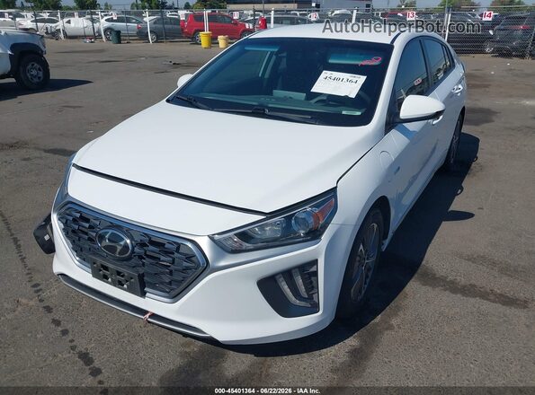 KMHC65LD0LU210498 2020 HYUNDAI IONIQ PLUG-IN HYBRID White Առջևի ձախ երեք քառորդ տեսարան