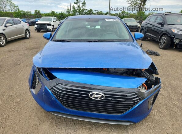KMHC65LD6JU095855 2018 HYUNDAI IONIQ Blue Widok z przodu