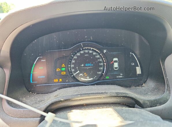 KMHC75LC0KU120397 2019 HYUNDAI IONIQ Blue Սարքավորումների վահանակի տեսք