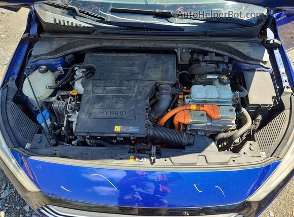 KMHC75LC0KU120397 2019 HYUNDAI IONIQ Blue Սալոնի հետևի տեսք