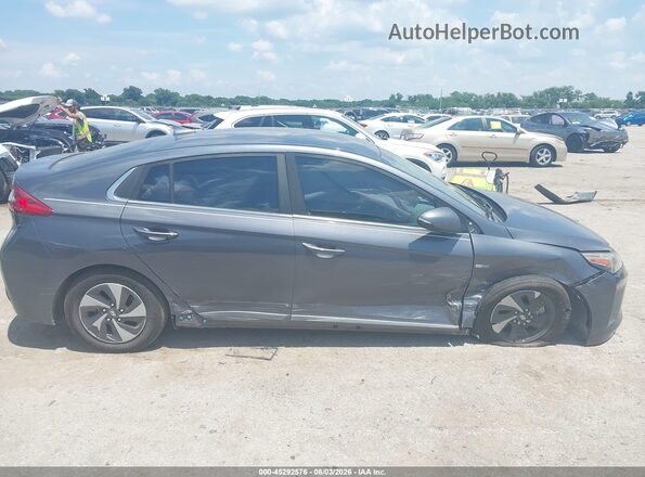KMHC75LC1HU037232 2017 HYUNDAI IONIQ HYBRID Gray წინა ხედი
