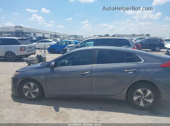 KMHC75LC1HU037232 2017 HYUNDAI IONIQ HYBRID Gray უკანა სალონის ხედი