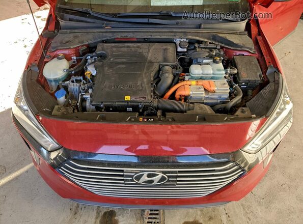 KMHC75LC2KU123219 2019 HYUNDAI IONIQ Red Widok wnętrza z tyłu