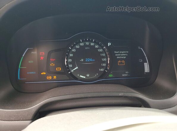KMHC75LC3JU061313 2018 HYUNDAI IONIQ Blue Widok zestawu wskaźników