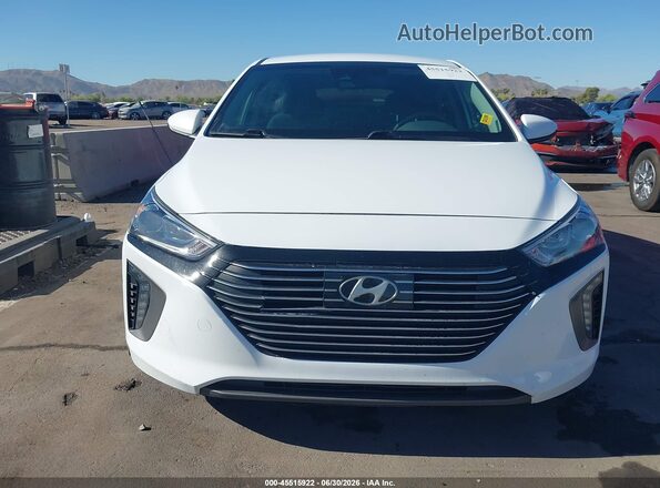 KMHC75LC3KU124668 2019 HYUNDAI IONIQ HYBRID White Instrument cluster view