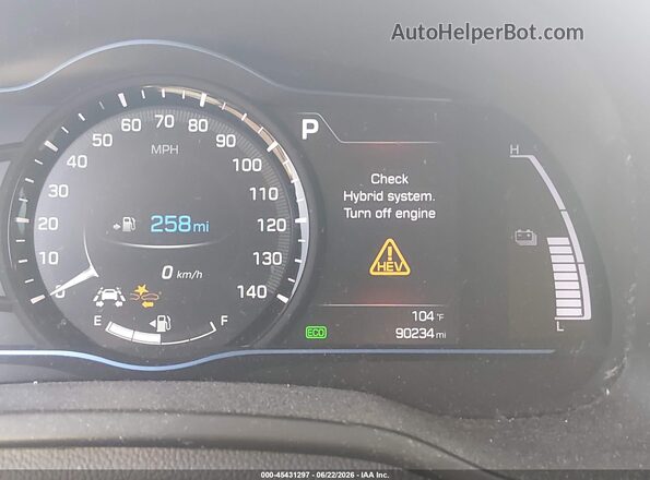 KMHC75LC3KU139719 2019 HYUNDAI IONIQ HYBRID Silver Widok wnętrza 360 stopni