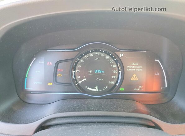 KMHC75LC4JU062650 2018 HYUNDAI IONIQ Black Vista del cuadro de instrumentos
