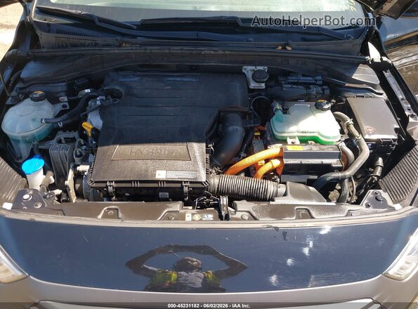 KMHC75LC5HU046189 2017 HYUNDAI IONIQ HYBRID Black Вид ззаду