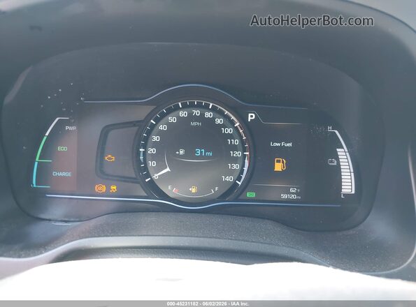 KMHC75LC5HU046189 2017 HYUNDAI IONIQ HYBRID Black Вид задніх сидінь