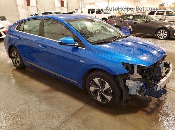 KMHC75LC6JU067820 2018 HYUNDAI IONIQ Blue Առջևի աջ