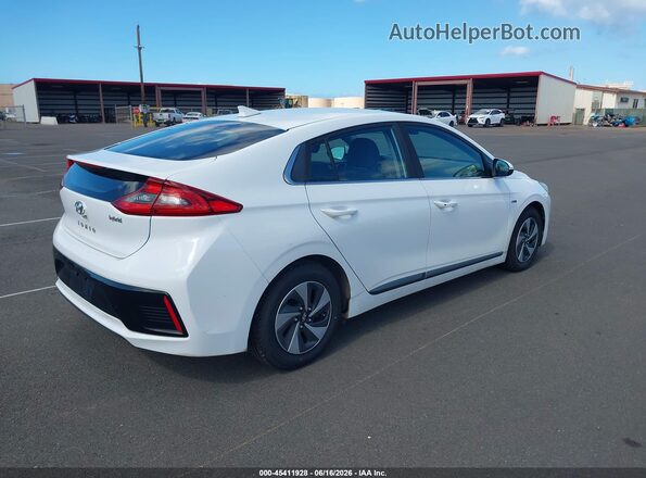 KMHC75LC6KU106763 2019 HYUNDAI IONIQ HYBRID White უკანა მარჯვენა