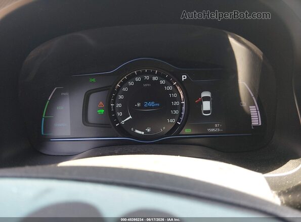 KMHC75LC8HU054593 2017 HYUNDAI IONIQ HYBRID Черный Вид задних сидений