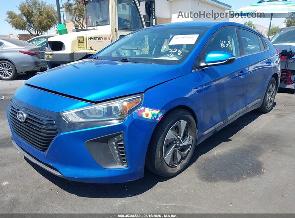 KMHC75LC9HU057776 2017 HYUNDAI IONIQ HYBRID Blue Front left