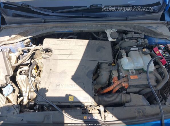 KMHC75LC9HU057776 2017 HYUNDAI IONIQ HYBRID Blue Rear view