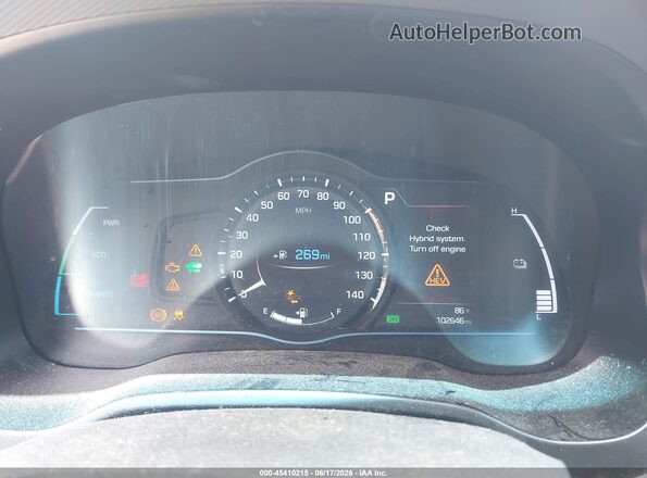 KMHC75LC9KU120673 2019 HYUNDAI IONIQ HYBRID Синий Вид задних сидений