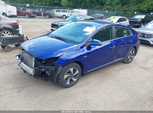 KMHC75LC9KU120673 2019 HYUNDAI IONIQ HYBRID Синий Передняя левая четверть