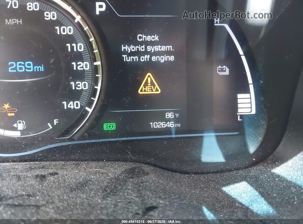 KMHC75LC9KU120673 2019 HYUNDAI IONIQ HYBRID Синий 