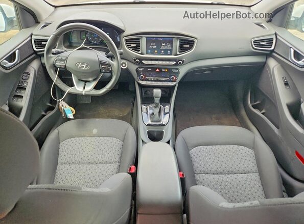 KMHC75LCXHU028397 2017 HYUNDAI IONIQ White Առջևի վահանակի տեսք