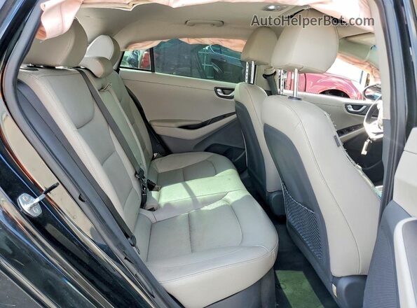 KMHC75LDXJU083818 2018 HYUNDAI IONIQ Black Rear seats view