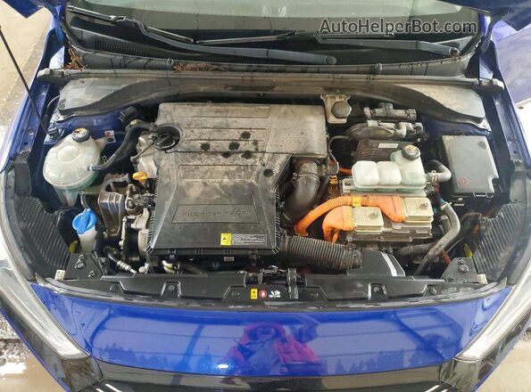 KMHC75LDXKU164934 2019 HYUNDAI IONIQ Blue უკანა სალონის ხედი