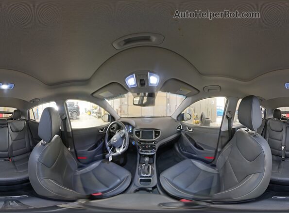 KMHC75LDXKU164934 2019 HYUNDAI IONIQ Blue სალონის 360-გრადუსიანი ხედი