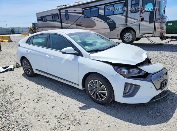 KMHC75LJ5MU077161 2021 HYUNDAI IONIQ Белый Передняя правая четверть