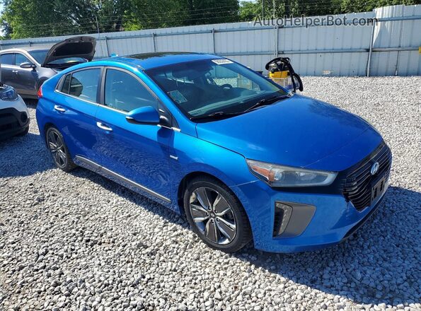 KMHC85LC1JU063770 2018 HYUNDAI IONIQ Blue Передня права чверть